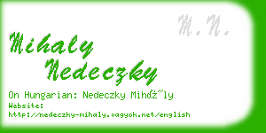 mihaly nedeczky business card